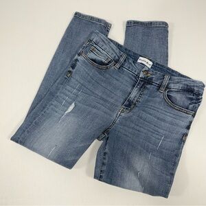 Distressed Studio Blue Medium Wash Skinny Denim Jeans Size 30